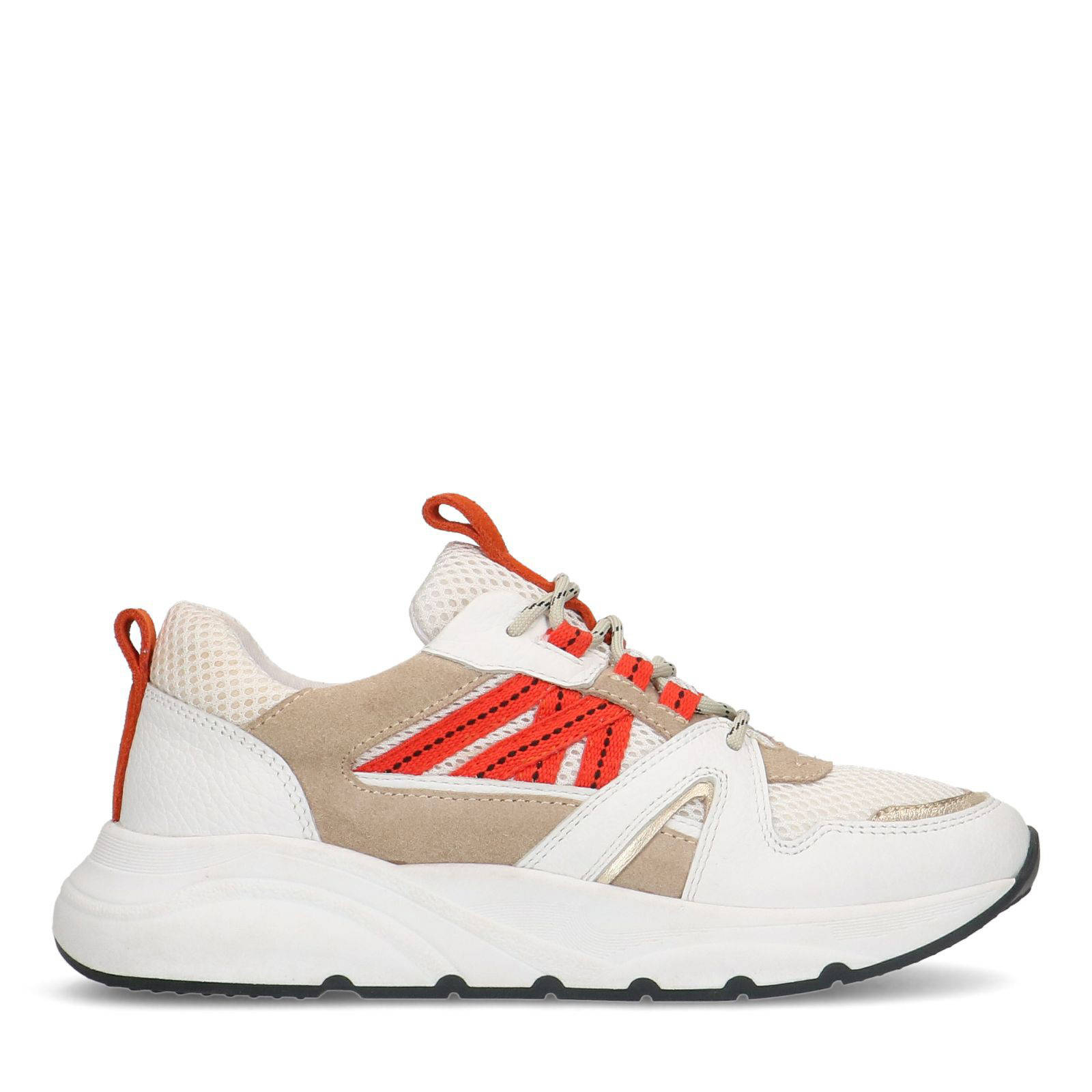 Sacha chunky sneakers oranje/beige/wit | wehkamp