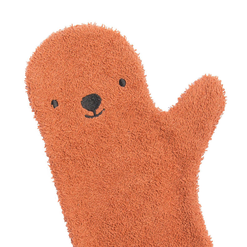 Nifty Baby Shower Glove Roestbruin Baby washand Beer wehkamp