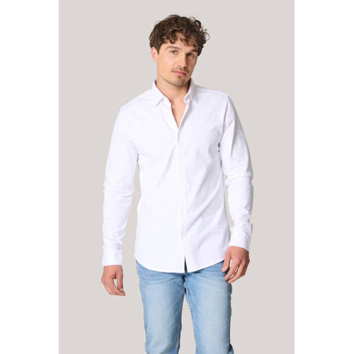 Shoeby slim fit overhemd wit afbeelding