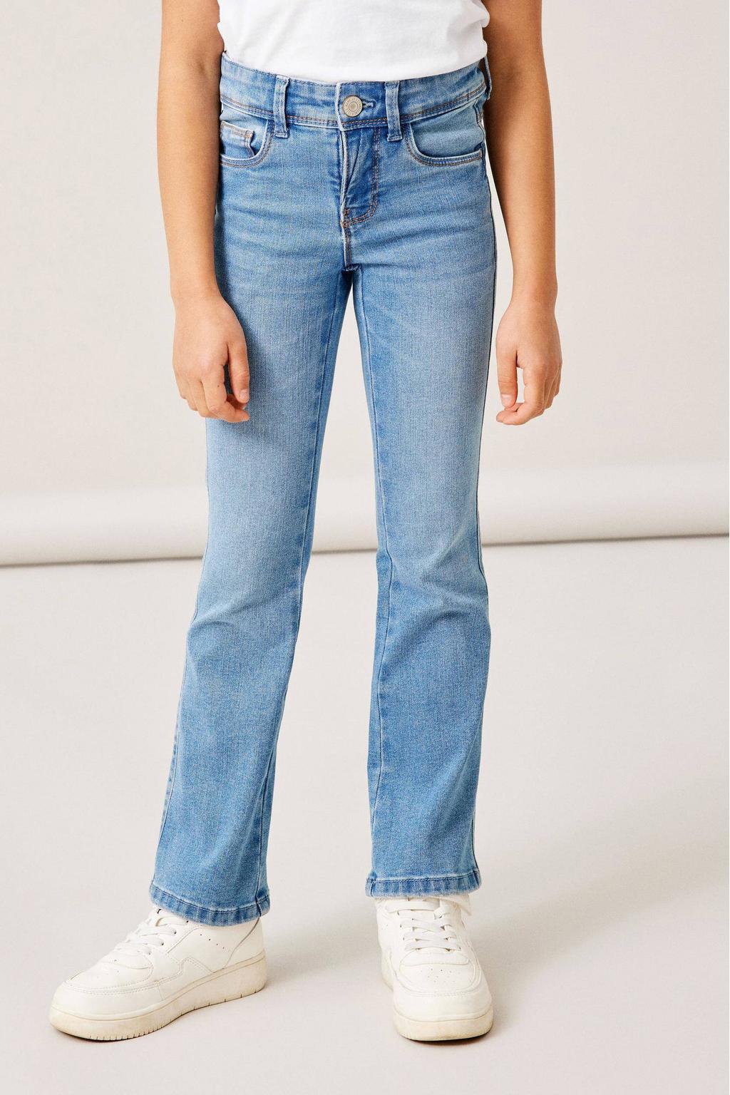 NAME IT KIDS bootcut fit jeans NKFPOLLY medium blue denim