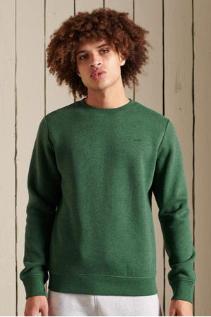 sweater met biologisch katoen heritage pine green marl