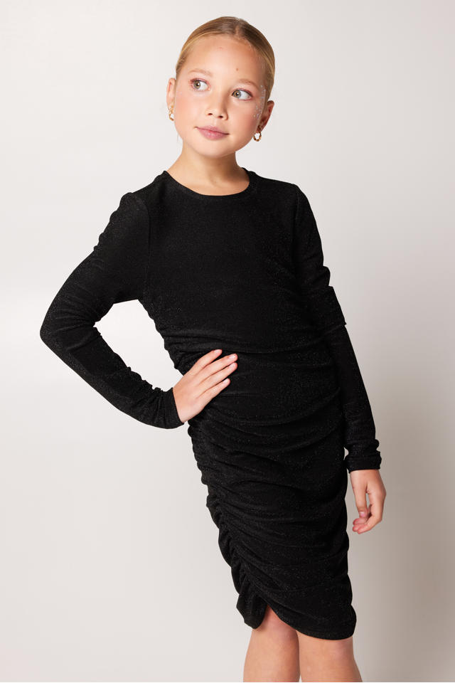 Verbeteren verkoper web CoolCat Junior jurk Djuna CG met glitters zwart | wehkamp