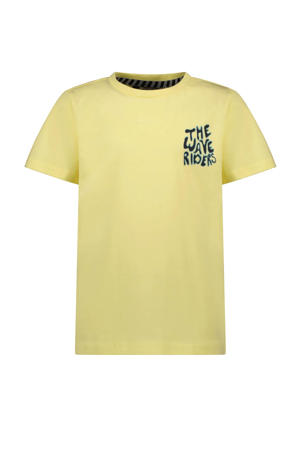 T-shirt met backprint geel