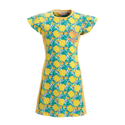 Orange Stars A-lijn jurk Magareth met all over print en ceintuur multi afbeelding