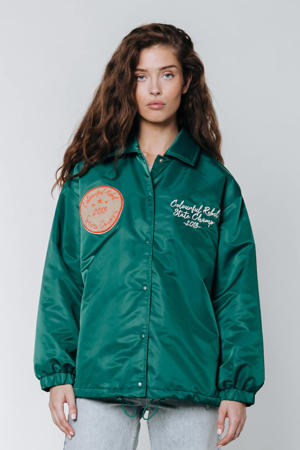 bomberjack zomer Ghis Sports Jacket met patches olijfgroen