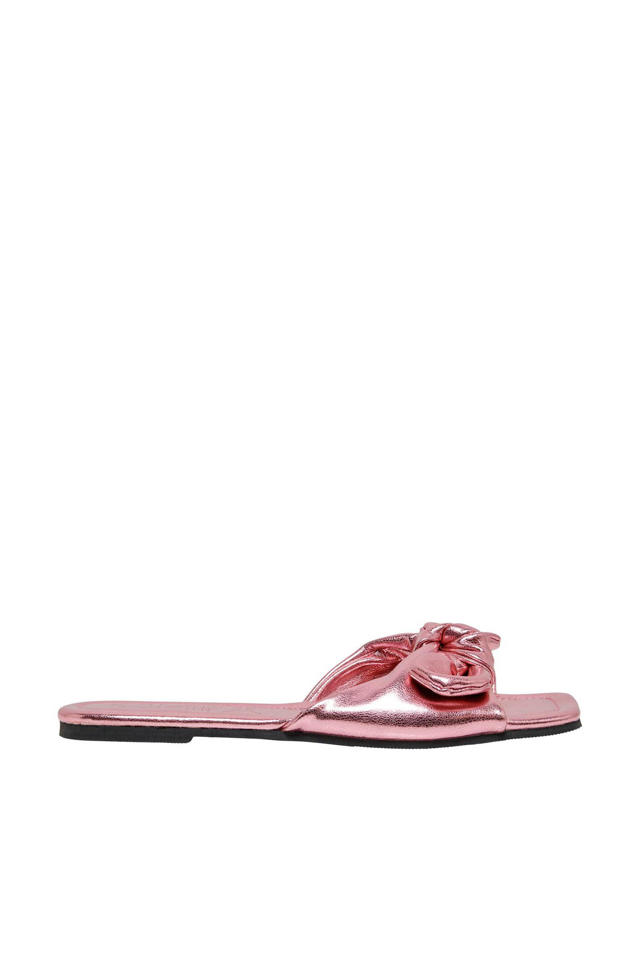 Molester pad College ONLY ONLMILLIE slippers roze metallic | wehkamp