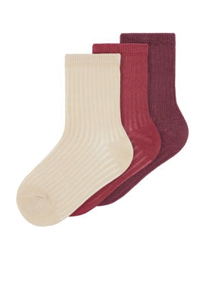sokken NMFSTORM - set van 3 rood