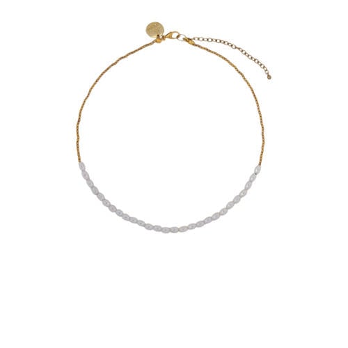 Life of Bulu kralenketting Happy Beads goudkleurig/parelmoer afbeelding