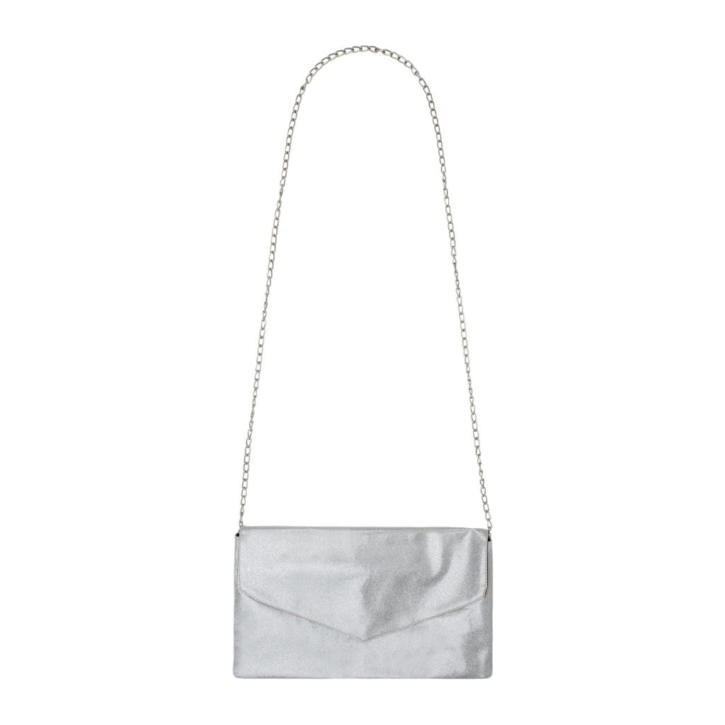 Life of Bulu  metallic clutch zilverkleurig