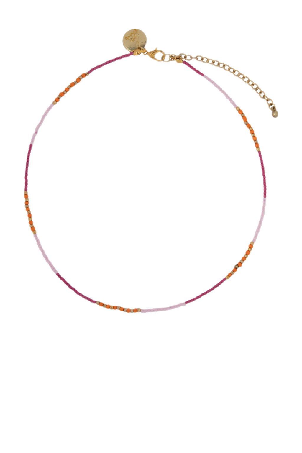 Life of Bulu kralenketting Happy Beads wit/fuchsia/oranje
