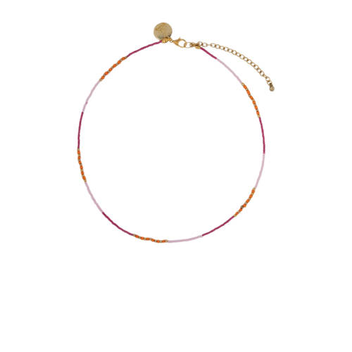 Life of Bulu kralenketting Happy Beads wit/fuchsia/oranje afbeelding