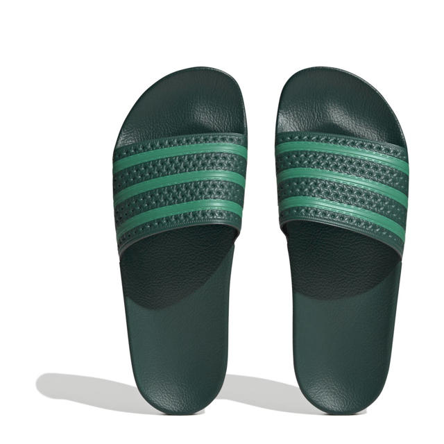 Fonetiek Zaklampen diepvries adidas Originals sport/bad slipper donkergroen | wehkamp