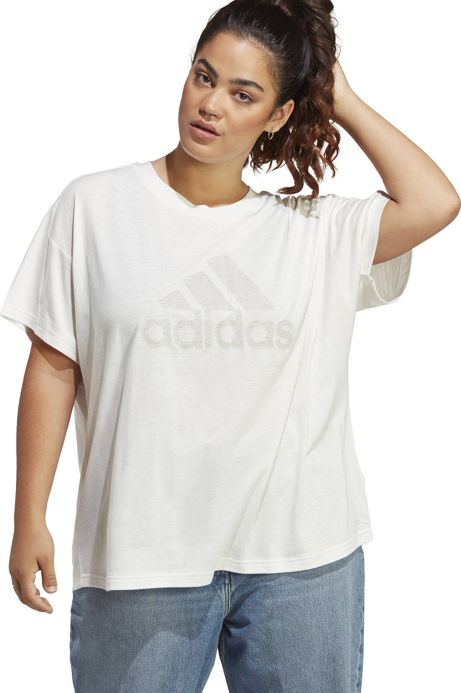 adidas Sportswear Plus Size T-shirt wit | wehkamp