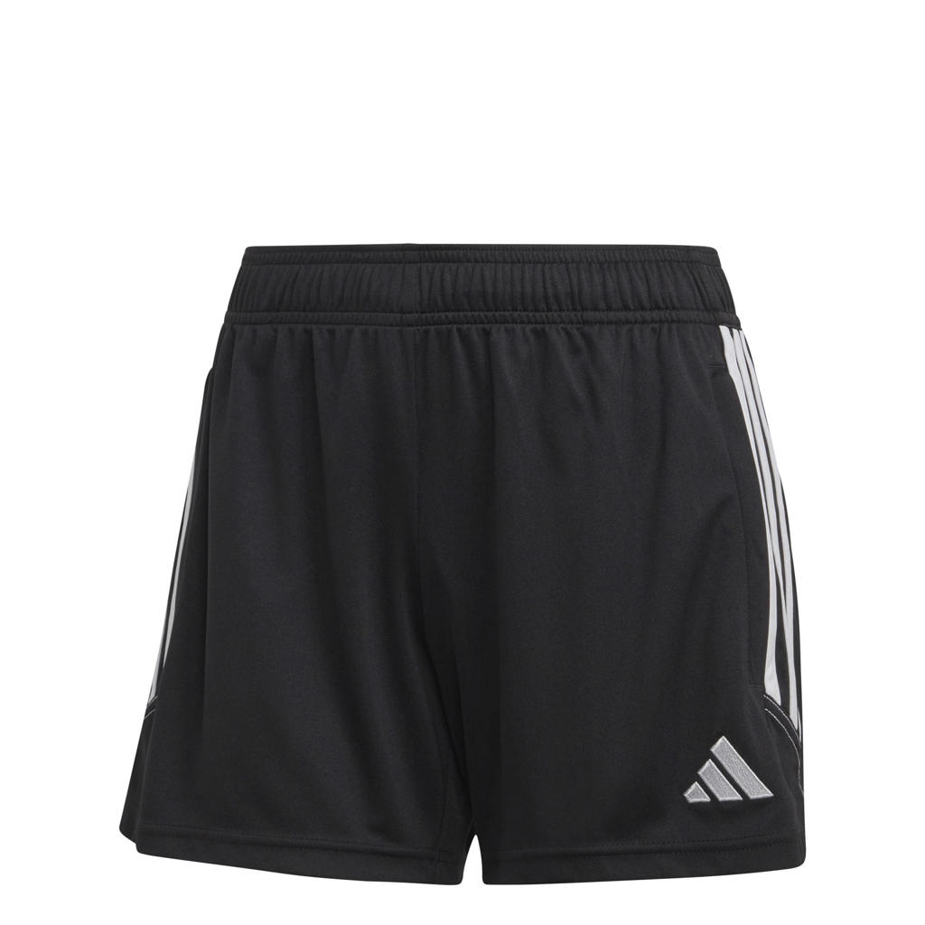 Zwart en witte dames adidas Performance sportshort Tiro 23 van polyester met regular fit, regular waist en elastische tailleband met koord