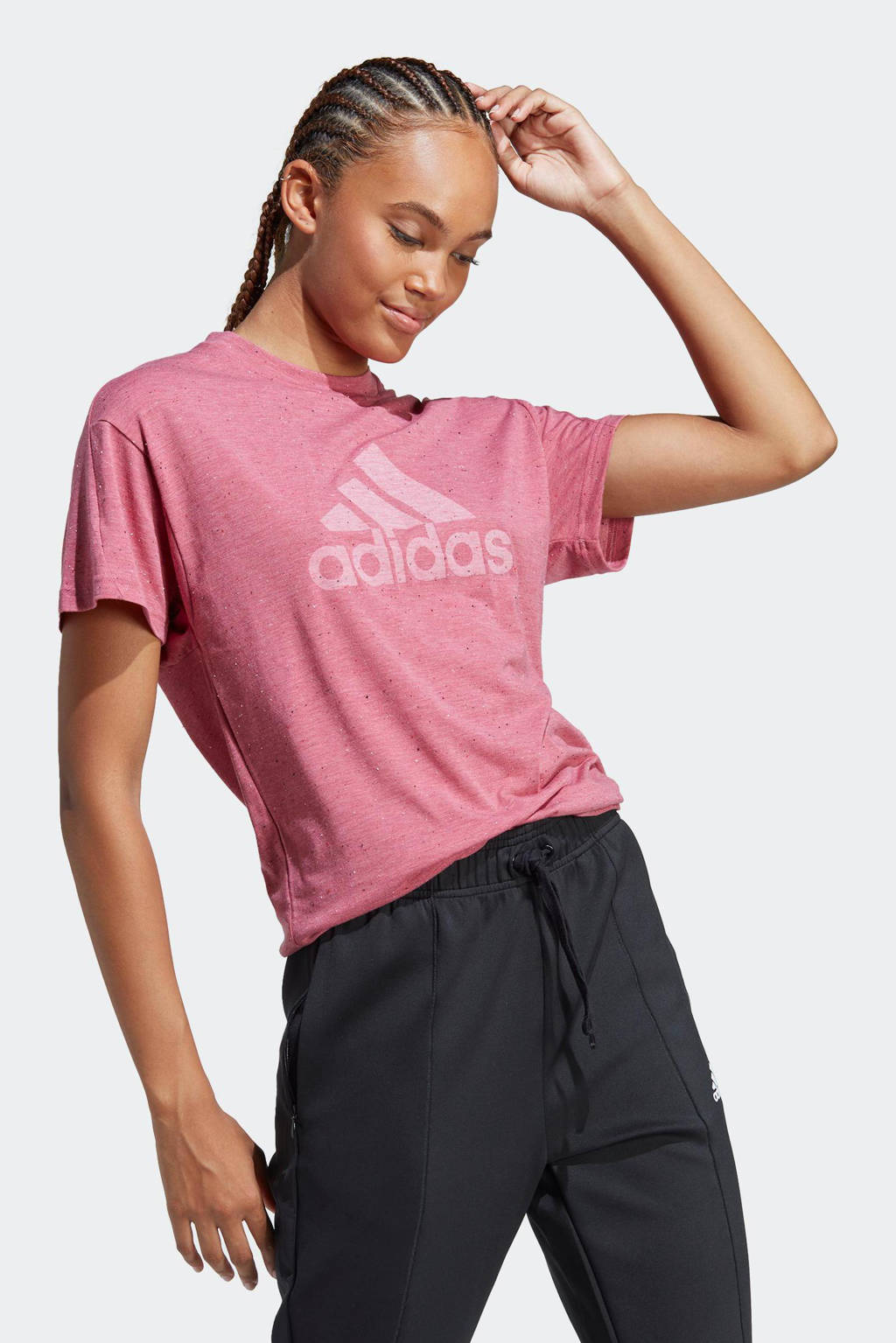 solide einde houd er rekening mee dat adidas Sportswear T-shirt roze melange | wehkamp