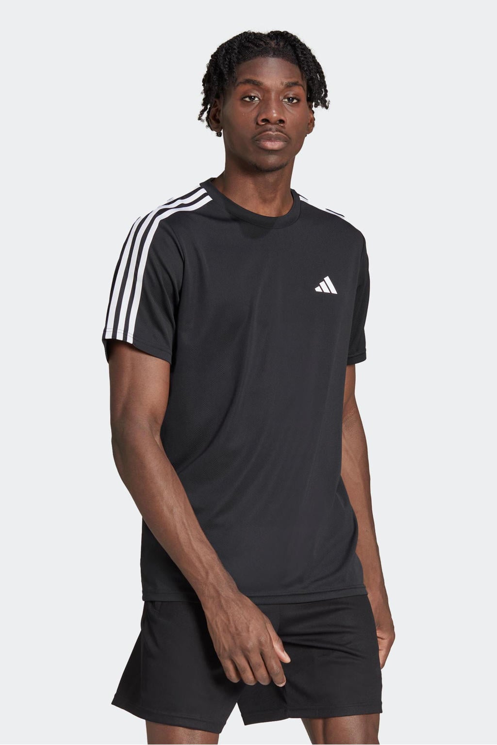 adidas Performance sportshirt zwart/wit