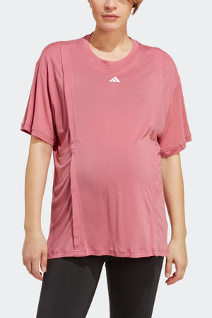 zwangerschaps sport T-shirt roze