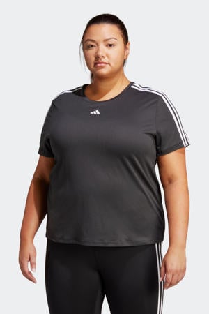 Plus Size sport T-shirt zwart