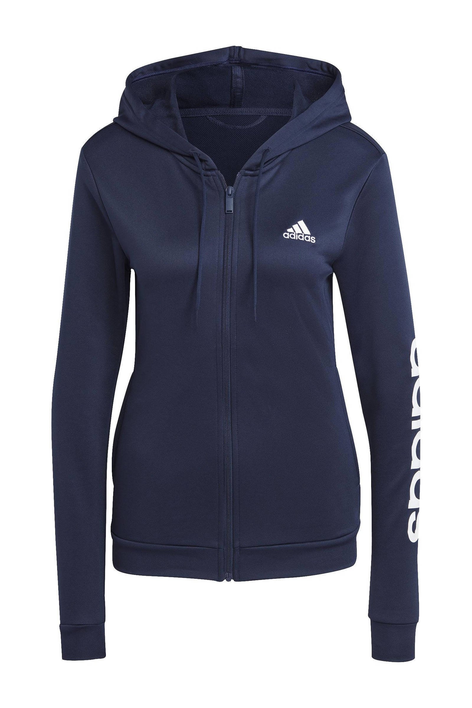 Donkerblauw adidas sales trainingspak