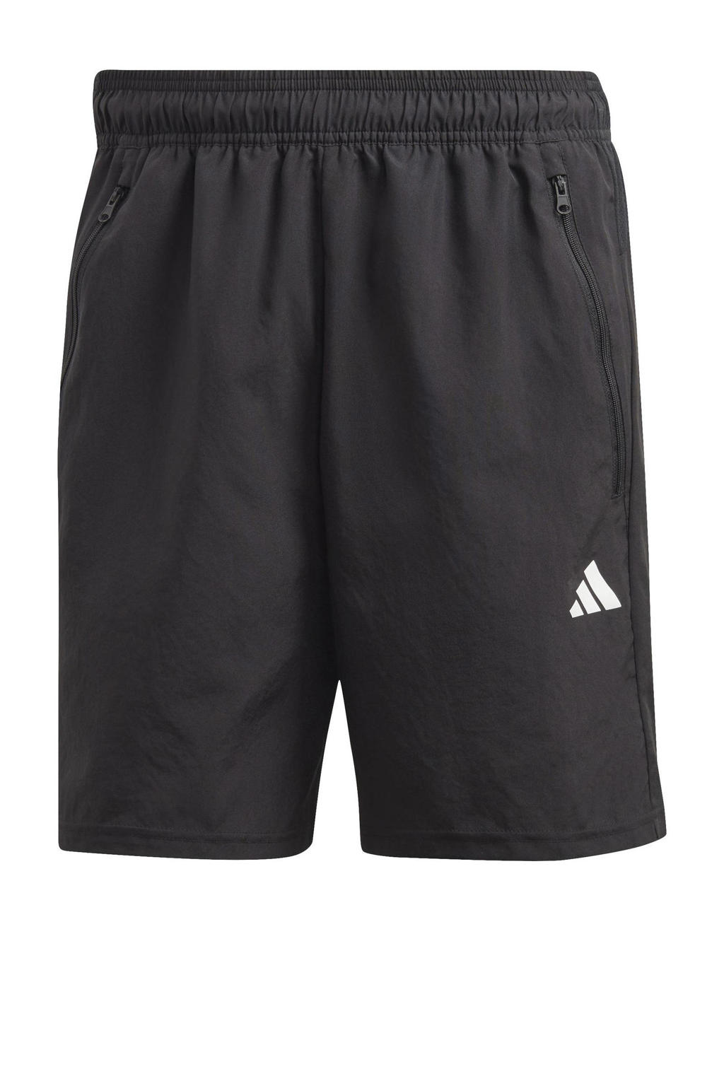 Zwarte heren adidas Performance sportshort van polyester met regular fit, regular waist en logo dessin