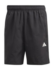 thumbnail: Zwarte heren adidas Performance sportshort van polyester met regular fit, regular waist en logo dessin