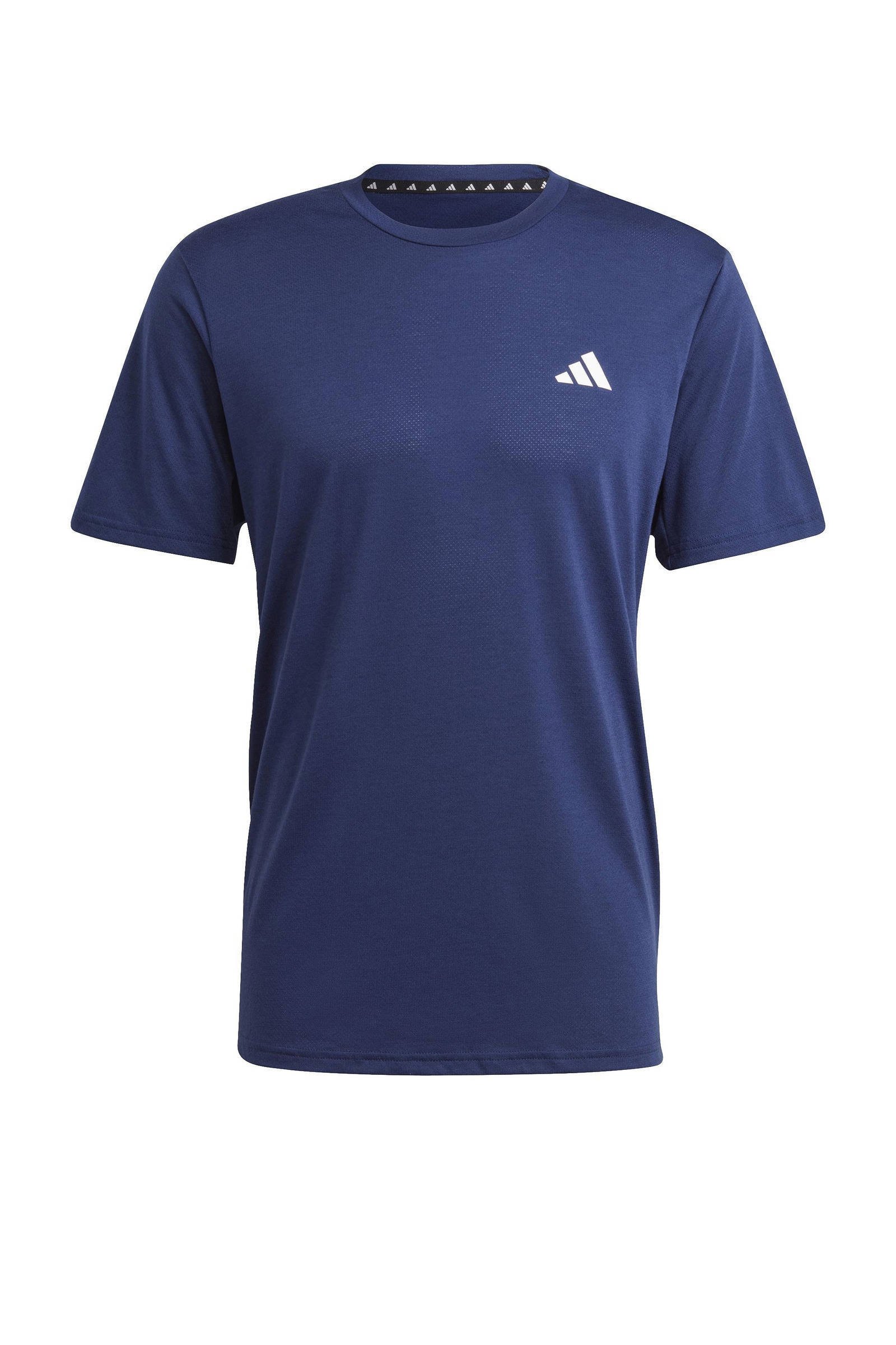 adidas Performance sport T shirt donkerblauw wehkamp