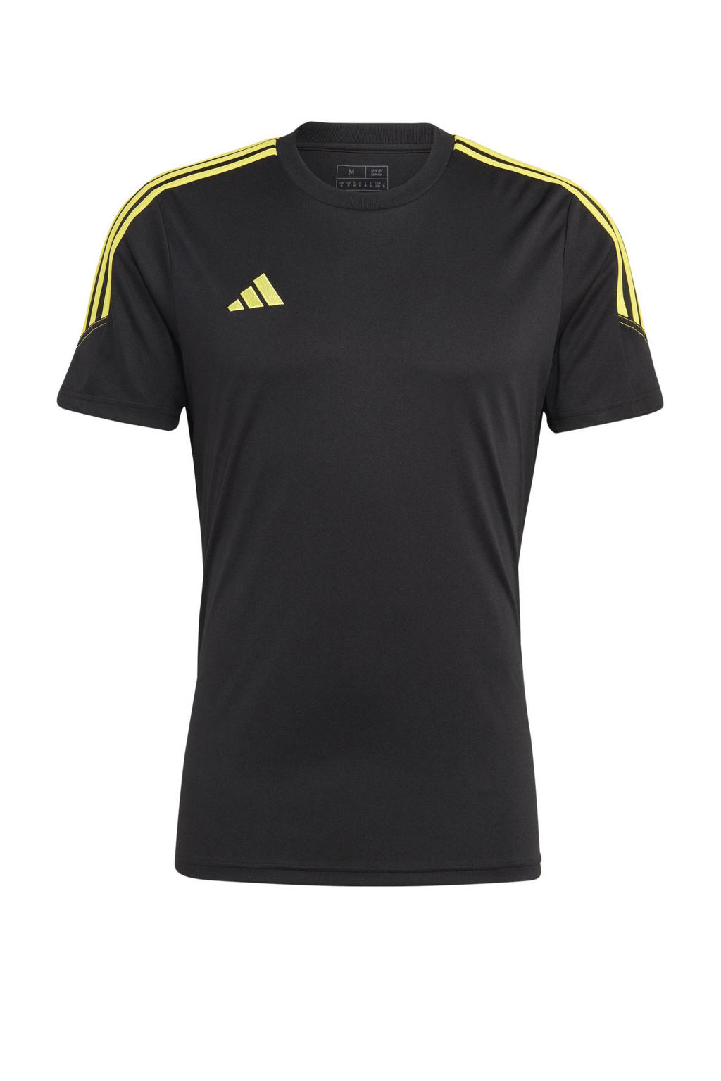 adidas Performance sport Tshirt Tiro 23 zwart/geel wehkamp