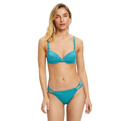 ESPRIT Women Beach bikinibroekje met lurex blauw