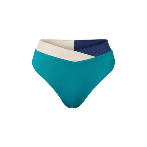 ESPRIT Women Beach high waist bikinibroekje blauw/wit/donkerblauw