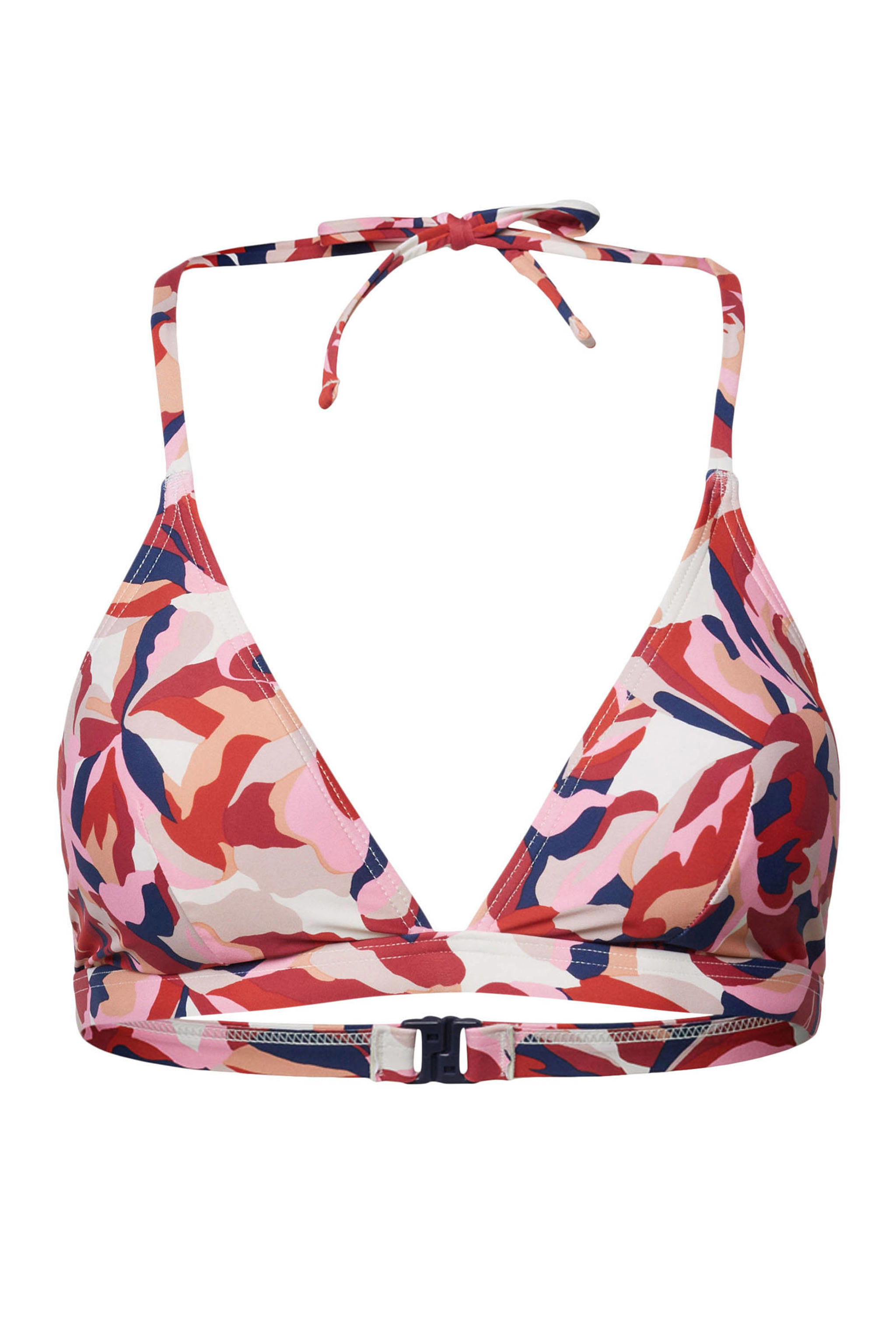ESPRIT Women Beach triangel bikinitop rood/roze/blauw