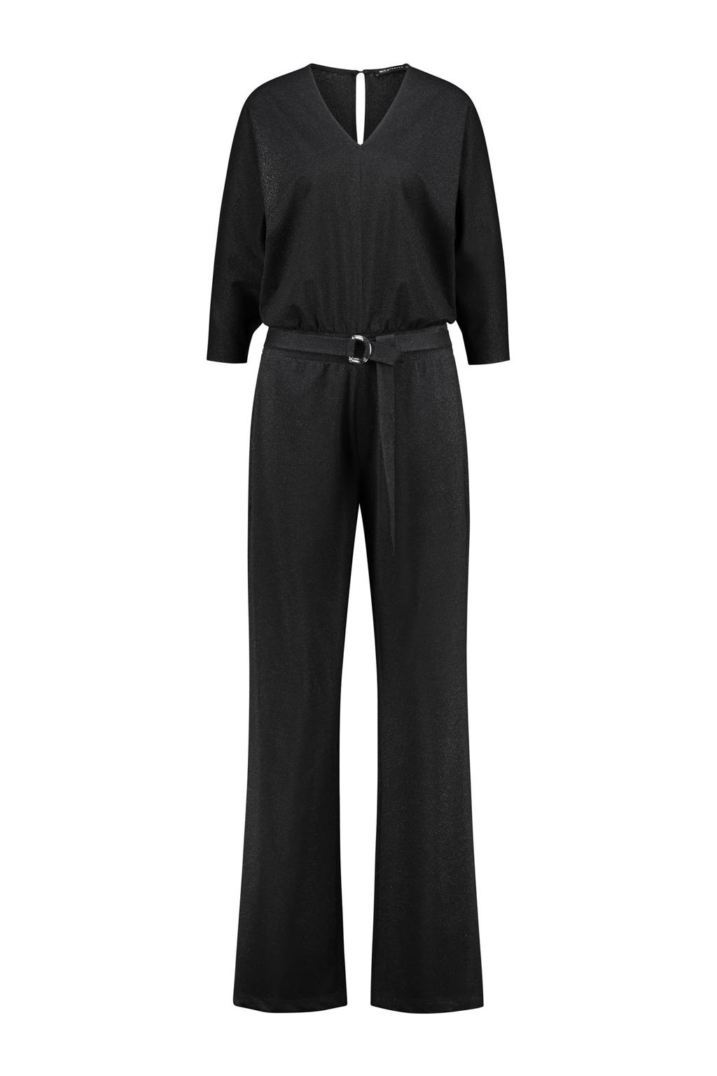 Expresso jersey lurex jumpsuit zwart wehkamp