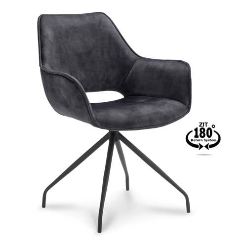 Wehkamp Home eetkamerstoel Naomi - Donker antraciet