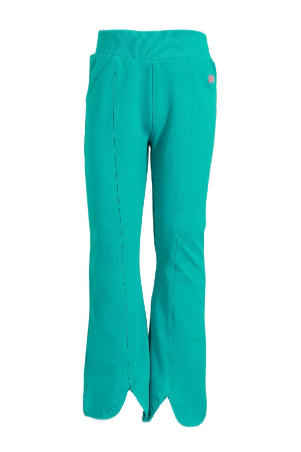 Groene meisjes Orange Stars flared broek Moniek van stretchkatoen met regular waist, elastische tailleband en effen
