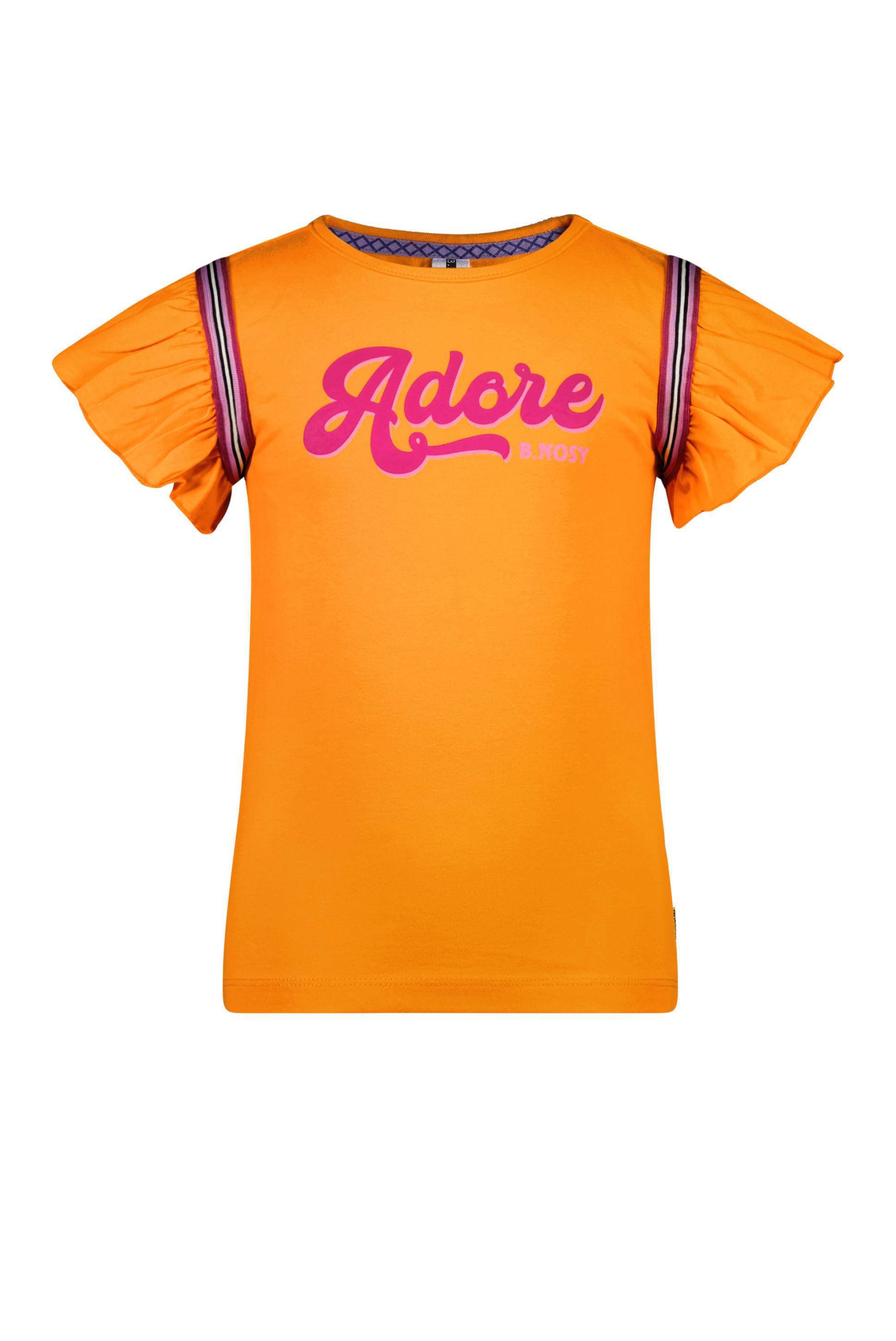 B.Nosy T-shirt B.Adorable Met Tekst Oranje | Wehkamp