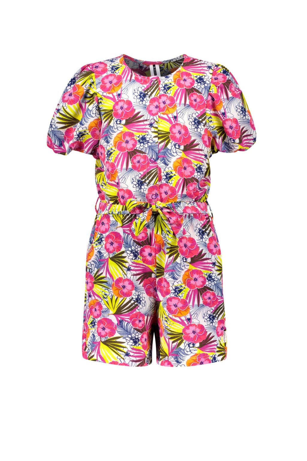 B.Nosy gebloemde jumpsuit B.Dazzeling van gerecycled polyester fuchsia/multicolor