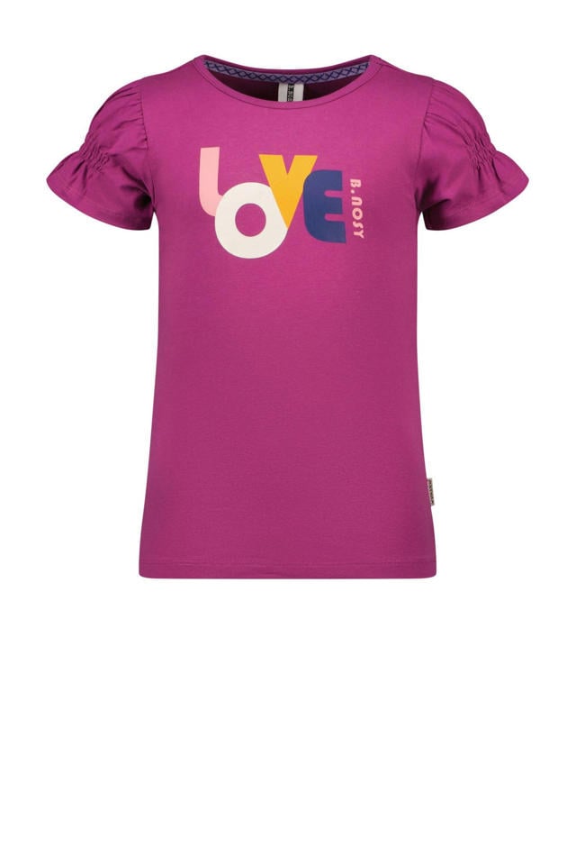 T-shirt met tekst paars wehkamp