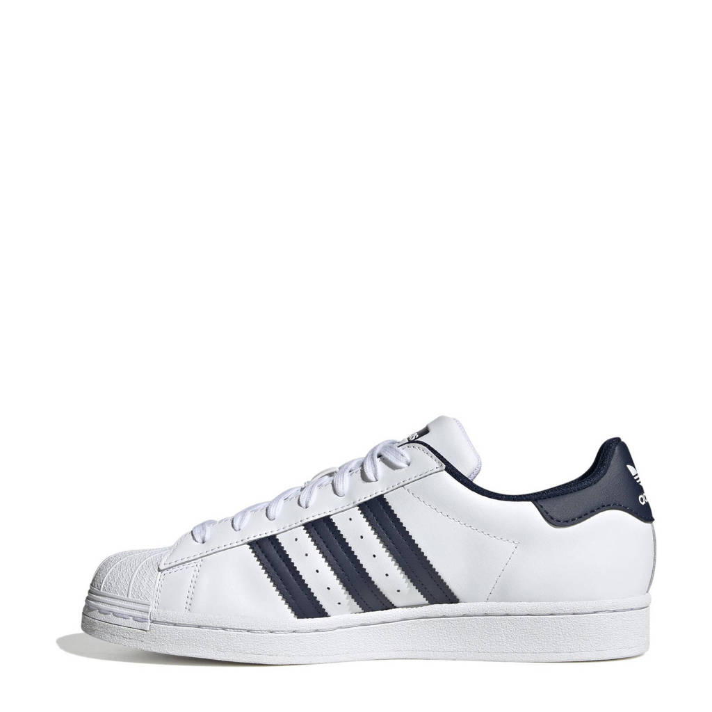 zuurstof Te etiket adidas Originals Superstar sneakers wit/donkerblauw | wehkamp
