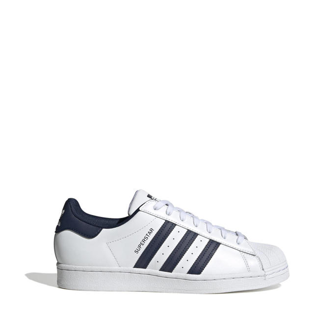zuurstof Te etiket adidas Originals Superstar sneakers wit/donkerblauw | wehkamp