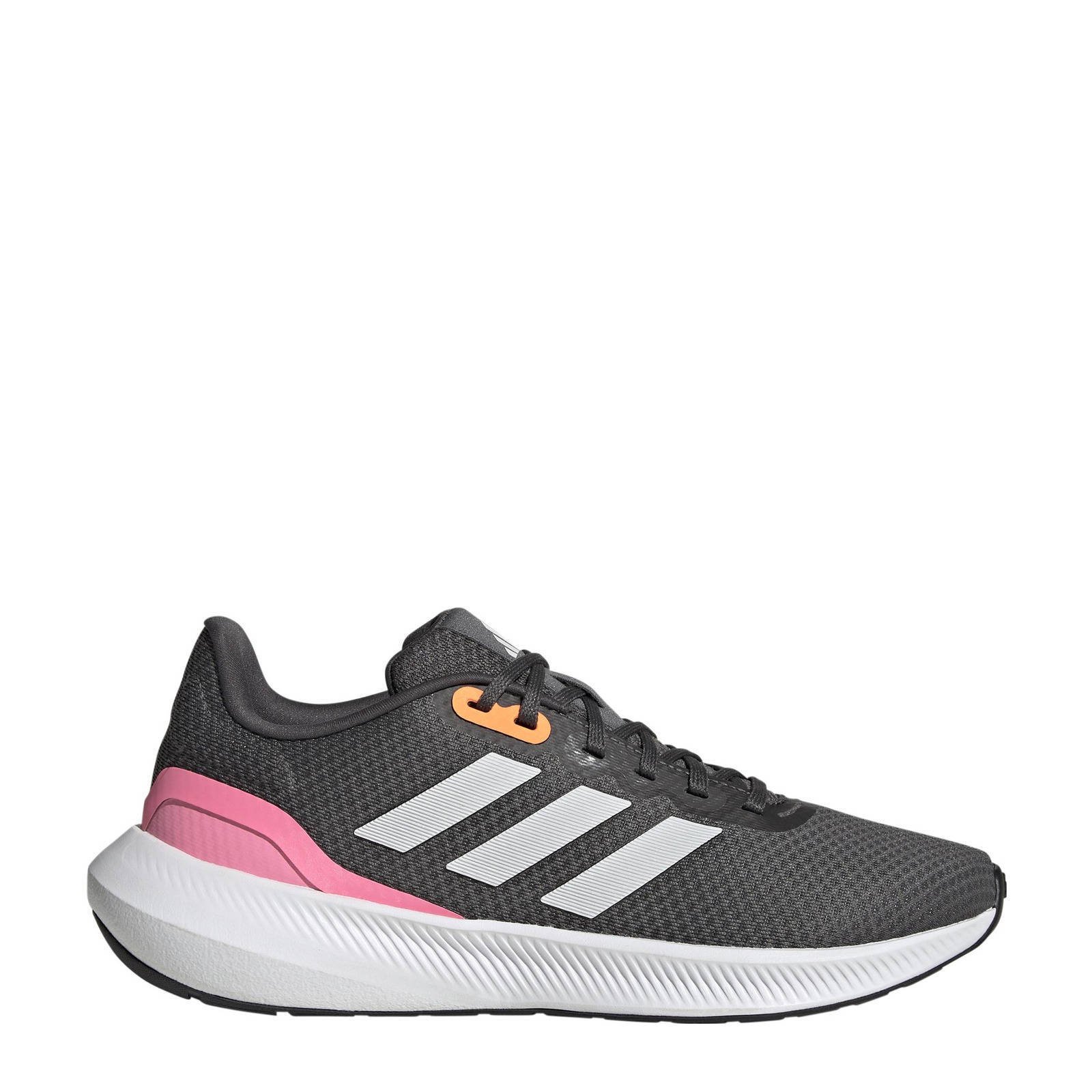 adidas Performance Runfalcon 3.0 hardloopschoenen grijs wit roze