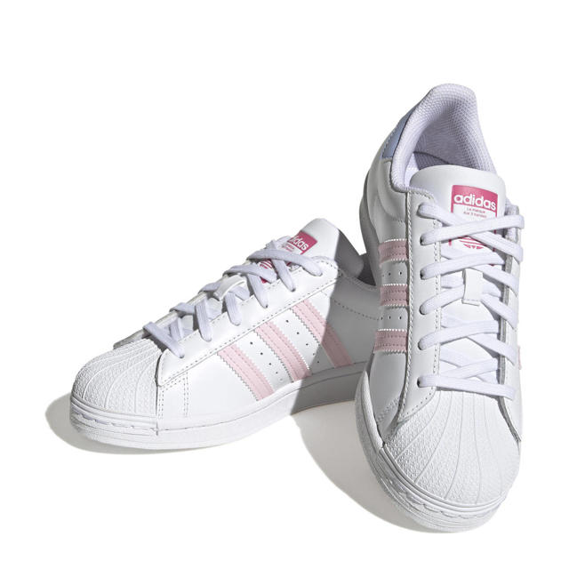 Bloody meer Titicaca Chirurgie adidas Originals Superstar sneakers wit/roze | wehkamp