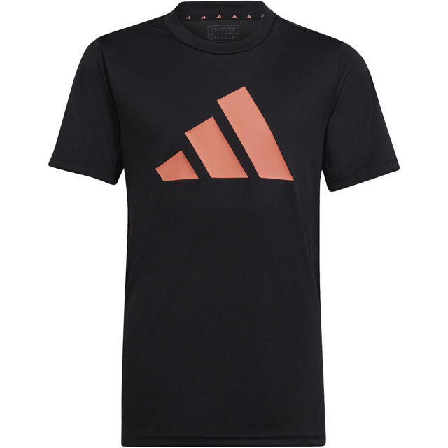 zegevierend canvas nederlaag adidas Sportswear sport T-shirt zwart/koraalrood | wehkamp