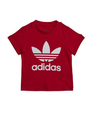 T-shirt rood/wit
