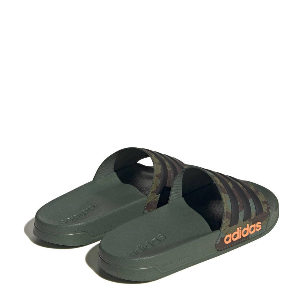 Wat Gehakt zuiden adidas Sportswear Adilette Shower badslippers zwart/groen/oranje | wehkamp