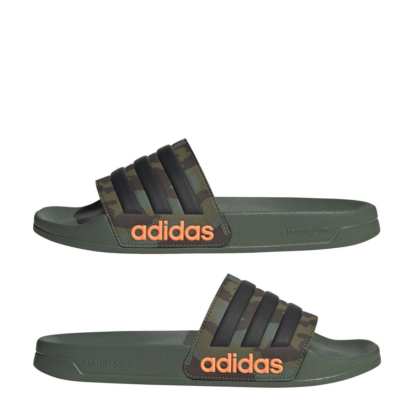 adidas Sportswear Adilette Shower badslippers zwart/groen/oranje | wehkamp