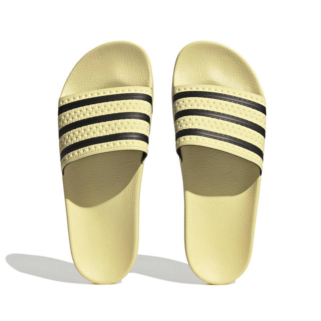 steekpenningen Verwijdering achterzijde adidas Originals badslippers geel/zwart | wehkamp