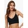 ONLY seamless niet-voorgevormde bralette met ribstuctuur zwart