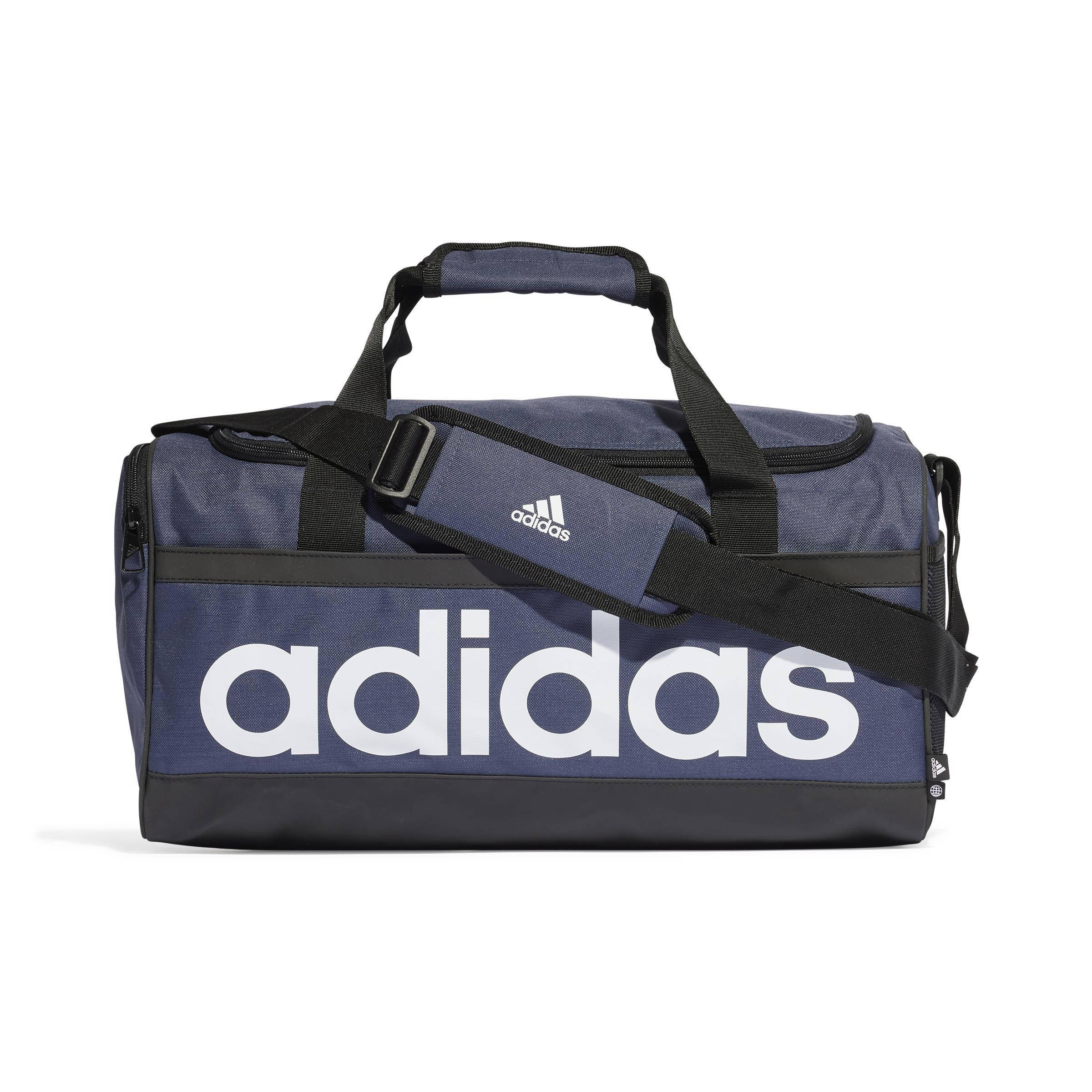 adidas Performance sporttas Linear Duffel S 25L donkerblauw zwart