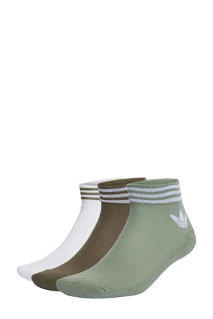 Adicolor sokken - set van 3 groen/bruin/wit