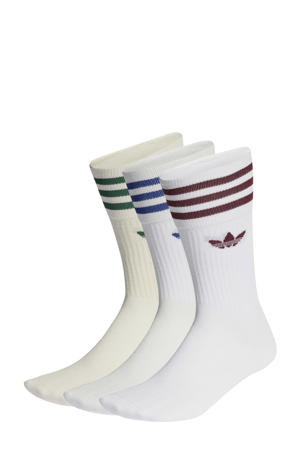 Adicolor sokken - set van 3 wit/rood/blauw/groen