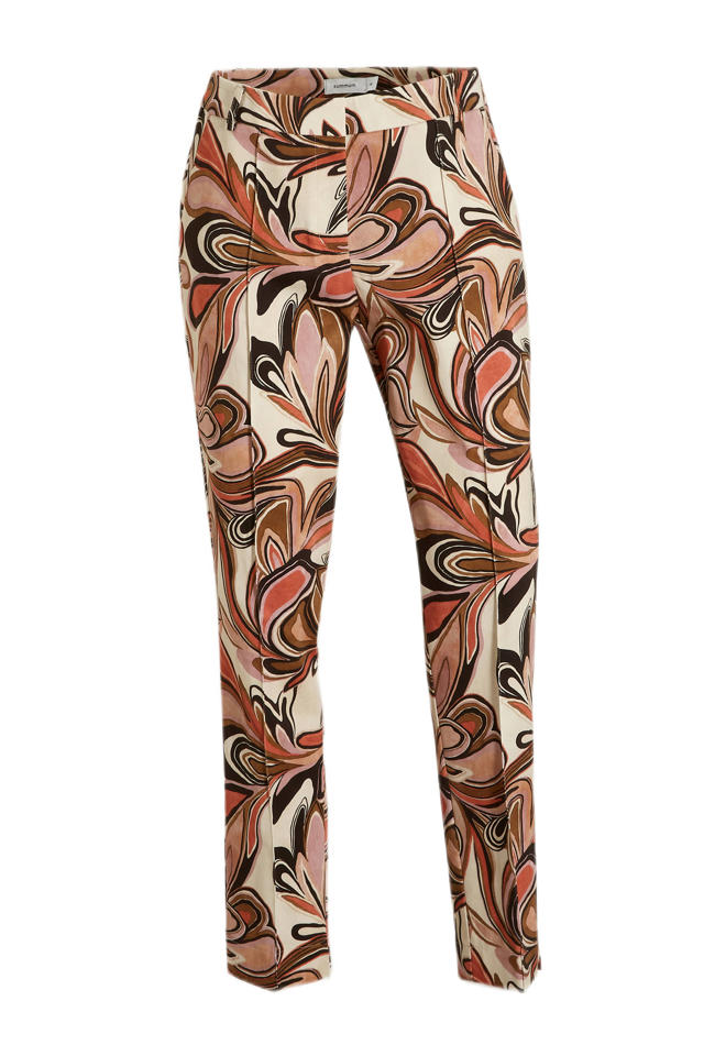 Amazon Jungle defect grootmoeder Summum Woman straight fit broek met all over print lichtroze/oranje/zwart |  wehkamp
